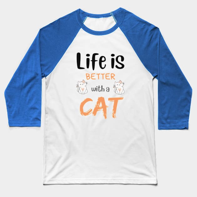 Life is better with a CAt Baseball T-Shirt by graphicaesthetic ✅